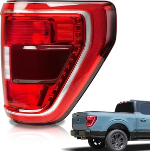 Tail Lights Compatible with 2021 2022 2023 Ford F150 XLT TREMOR Halogen W/Blind - Imagen 1 de 12