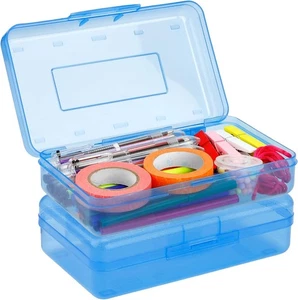 Pencil Case, Plastic Pencil Box, Large Capacity Pencil Boxes With Snap-tight Lid - Picture 1 of 7