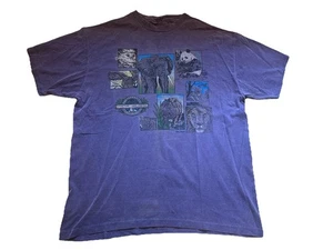 T-shirt vintage anni 90 Wildlife Extinction Lasts Forever viola punto singolo XL - Foto 1 di 4