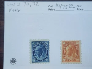 Canada #70, 72 MNG - CV $475 - Lot #3437 - Picture 1 of 1