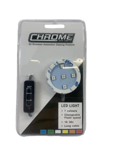 Chrome (NW) LED Light Base for Poppy Style Air Fresheners 12/24v - 7 Colours - Picture 1 of 1