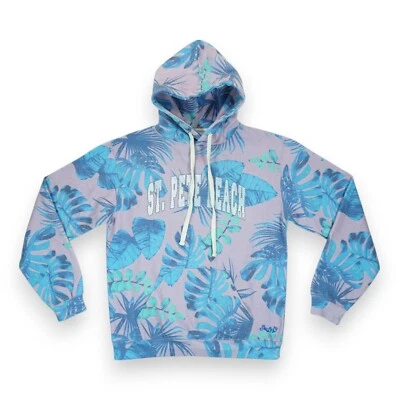 Sea La La ST Pete Beach Hoodie Womens Medium Palm Trees Pullover Sweatshirt - Image 1 of 4