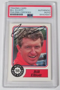 Tarjeta de novato Maxx 1988 autógrafo firmado por Bill Elliott NASCAR HOF 50 PSA - Imagen 1 de 4