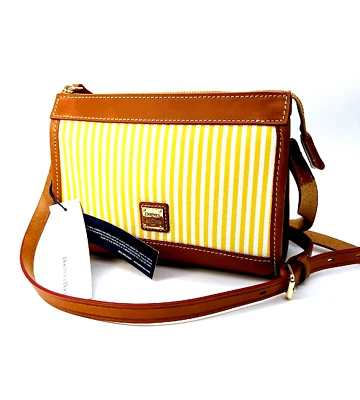 Bolso Bandolera Dooney & Bourke DB Rayas Amarillo Sol Cremallera Precio de venta sugerido por el fabricante 198 USD Foto 1 de 4