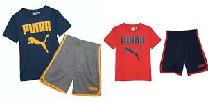 New Puma Boys Sport-Performance Shirt & Shorts Set Choose Size & Color MSRP $34