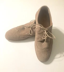 Banana Republic Herren hellbraun Wildleder Oxford Budapester Schuhe - 10,5, gebraucht, in einwandfreiem Zustand - Bild 1 von 6