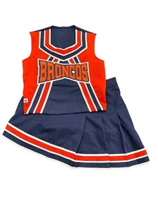 Teamleader Girls Cheerleader Outfit BRONCOS Stitched Shell Top Sz 32 Skirt 7/13 - Picture 1 of 15