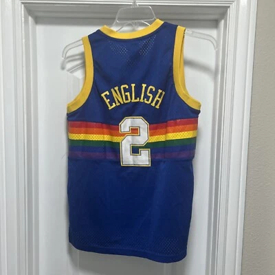 Vintage Reebok NBA Denver Nuggets ALEX ENGLISH #2 Jersey YOUTH Large Length +2 - Image 1 of 4