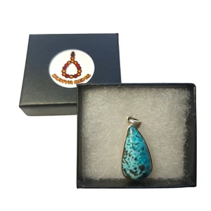 Lindo Colgante de Plata Turquesa Solo Piedras Preciosas Feroza Firuze Dunyagems Regalo - Imagen 1 de 7