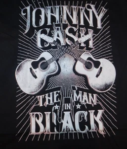 Johnny Cash Mens Black T Shirt Medium Back in Black - Picture 1 of 5