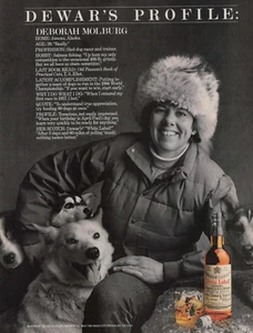 1986 Vintage Print Ad Dewar's Profile White Label Scotch Whiskey Deborah Molburg - Picture 1 of 2