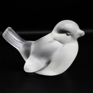 Estatuilla de pájaro Fenton de colección vidrio satinado esmerilado elegante escultura artística en cristal - Imagen 1 de 6