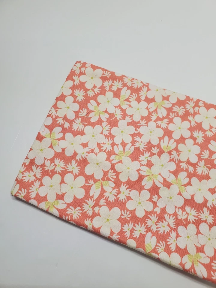 Fig Tree Fabric Aloha Girl Moda Floral Peach Cotton Sew Quilt OOP FAT QUARTER - Image 1 of 1
