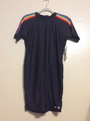 NWT Humankind x Target One Piece Swim Suit Unisuit Pride Black Rainbow SZ Large - Image 1 of 2