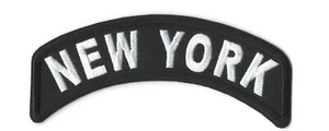 New York Rocker Style Iron On Sew On Embroidered Patch 4"x 1 3/4" - Picture 1 of 1