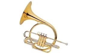 Funion Marching French Horn Kit Bb Key Brass Body Gold Lacquer Piston Valve New - Picture 1 of 1