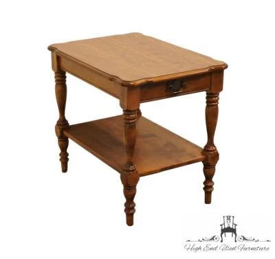 ETHAN ALLEN Heirloom Nutmeg Maple Colonial Early American 18" Accent End Tabl... - Image 1 of 4