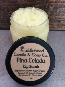 Pina Colada Lip Scrub/ Edible Sugar Lip Scrub/ Exfoliating Lip Scrub/ Handmade - Picture 1 of 5