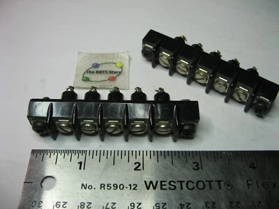 Bloque de terminales 5 polos baquelita negra 3 pulgadas Kulka 1699 - usado cantidad 2 Foto 1 de 2