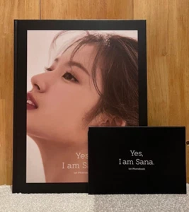 TWICE Yes, I am Sana. Photo Book Sana 1st Photobook Black ver. USED from JAPAN - Picture 1 of 3