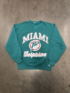 Vintage 90’s Miami Dolphins Russell Athletic Team Logo Sweatshirt Men’s M-L