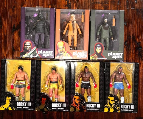 ROCKY III Clubber Lang PLANET OF THE APES Cornelius + 7" FIGURES NECA NEW U PICK Cover