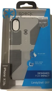 Speck CandyShell Grip Case -Pebble Grey/Slate Grey for iPhone XS/X #103172-6918 - Picture 1 of 3