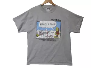 Sz L Vtg 90s TUNDRA Alaska Cartoon T SHIRT Men Chad Carpenter Comic Dog USA MADE - Picture 1 of 11