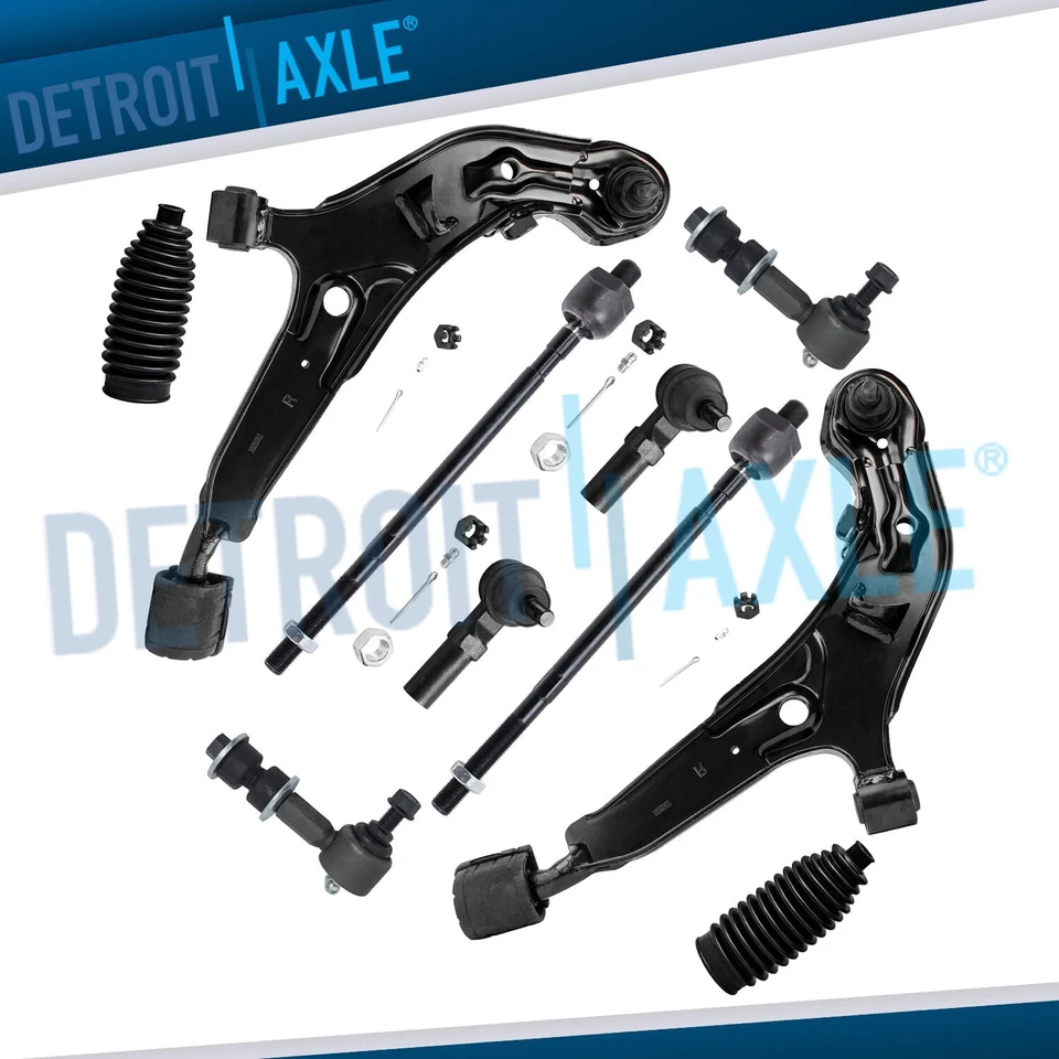 10pc Front Lower Control Arms Tie Rods Sway Bar for 1995-1999 Nissan Maxima I30 - Image 1 of 4