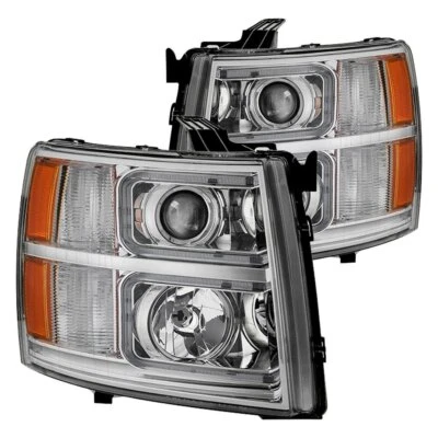 Spyder Auto 07-13 Chevy Silverado 1500 LED Halo Projector Headlights 9027802 - Image 1 of 4