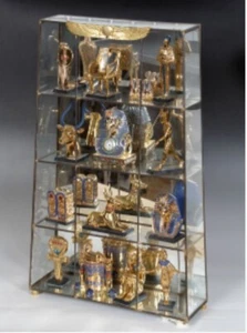 Franklin Mint Treasures of Tutankhamun 12-piece set with display case, 1989 - Picture 1 of 10
