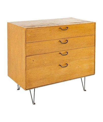 George Nelson for Herman Miller Mid Century Chest with Hairpin Legs Cover