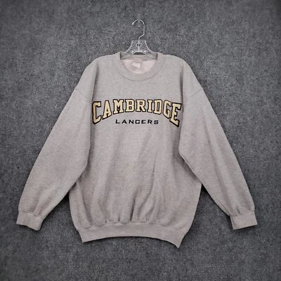 Sudadera DE COLECCIÓN Cambridge Lancers Para Hombre L Grande Gris Neff Cuello Redondo Vellón Foto 1 de 4