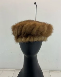Vintage Sears Fashion Brown Mink Fur Hat - Picture 1 of 5