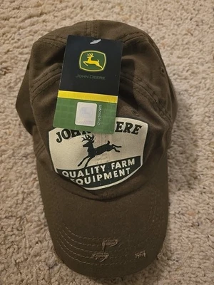John Deere Quality Farm Equipment Hunter Green Cap/Hat NEW - Image 1 of 4