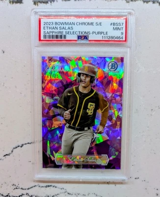 2023 Bowman Chrome Sapphire - Ethan Salas /25 PSA9 - Image 1 of 3