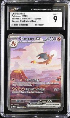 CGC 9 MINT Charizard ex 199/165 Scarlet & Violet: 151 SIR Holo Pokemon Card  - Image 1 of 2