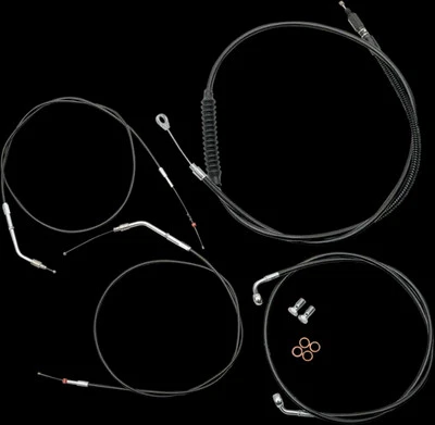 Kit de controles de manillar LA STD negro 18-20 pulgadas con ABS HD Sportster 883 bajo 07-10 Foto 1 de 3