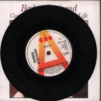 Barbra Streisand Comin' In and Out of Your Life 7" vinyl UK Cbs 1981 promo 7" - Image 1 of 3