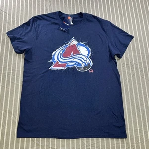 Camiseta para hombre Fanatics L Colorado Avalanche azul marino nueva con etiquetas - Imagen 1 de 4