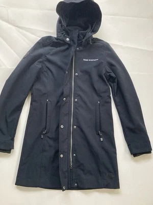 Roots 73 Negro 99406 Chaqueta Parka Abrigo Largo Invierno A Prueba de Viento Invierno Con Capucha S Foto 1 de 4