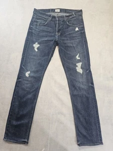 Pantalones de mezclilla Hudson para hombre talla 33×33 azul Byron cinco bolsillos batidor recto desgastados - Imagen 1 de 6