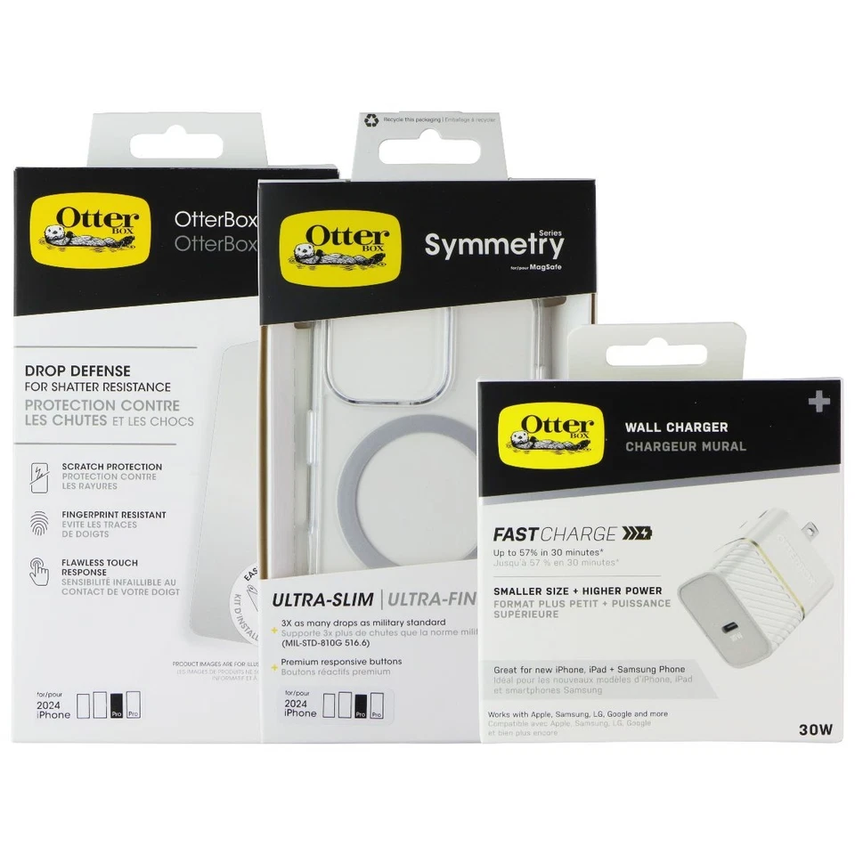 Protección de simetría OtterBox + kit de alimentación para MagSafe para Apple iPhone 16 Pro Foto 1 de 4