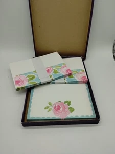 Vintage Hallmark Stationery 32 Decorated Papers 17 Envelopes Roses - Picture 1 of 10