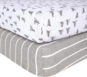 Essential Organic Cotton Fitted Crib Sheet, Breathable for Boy Girl Standard Cri - Picture 1 of 12