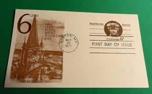 Fleetwood First Day Cover: 6 Cent Post Card; UX58 Paul Revere Patriot