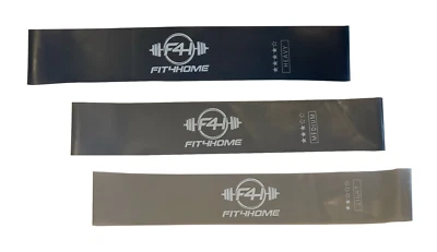 Fit4Home Fitnessbänder | 3er Set in verschiedenen Stärken |3 Therabänder - Bild 1 von 4