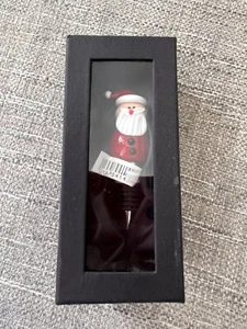John Lewis Glass Santa Claus Seasonal Christmas Bottle Stop - New - Picture 1 of 10