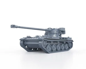 MODERN FRENCH - CHAR AMX 13 105mm Modèle 58 - 1/56 1/72 1/87 1/100 3D PRINTED - Picture 1 of 4