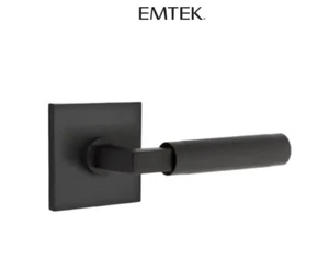 Emtek Passage Door Lever Square Rosette Tribeca Lever RH Black - Picture 1 of 3